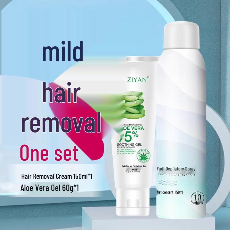 Fudi Depilatory Spray: Gentle Hair Removal Cream Mousse for Underarms and Legs, Suitable for Men and Women.