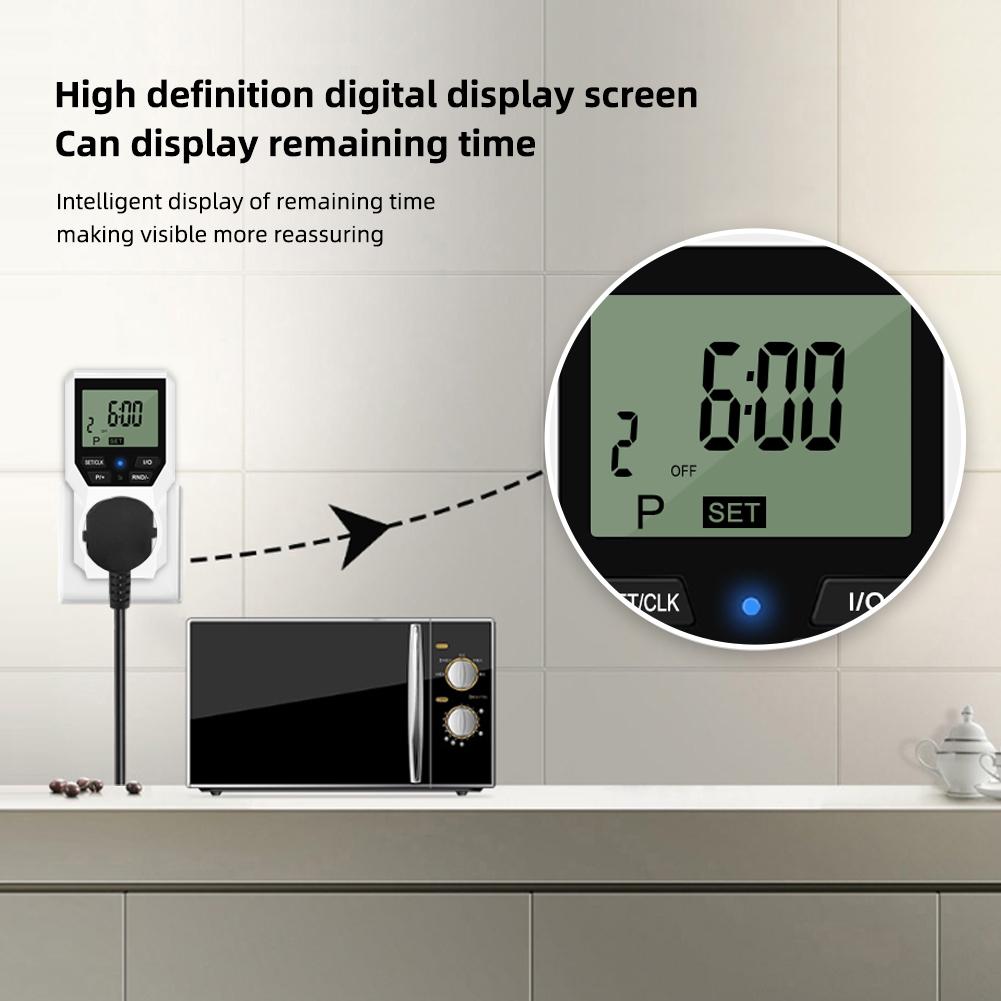 Intelligent Timing Socket Electrical Appliances Precise Control Device Remaining Time Display Time