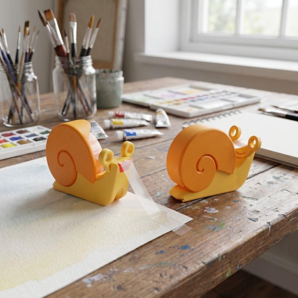 Snail Shape Tape Dispenser Clean Tearing Tape Seat School Supplies Tape Accessory Home Office