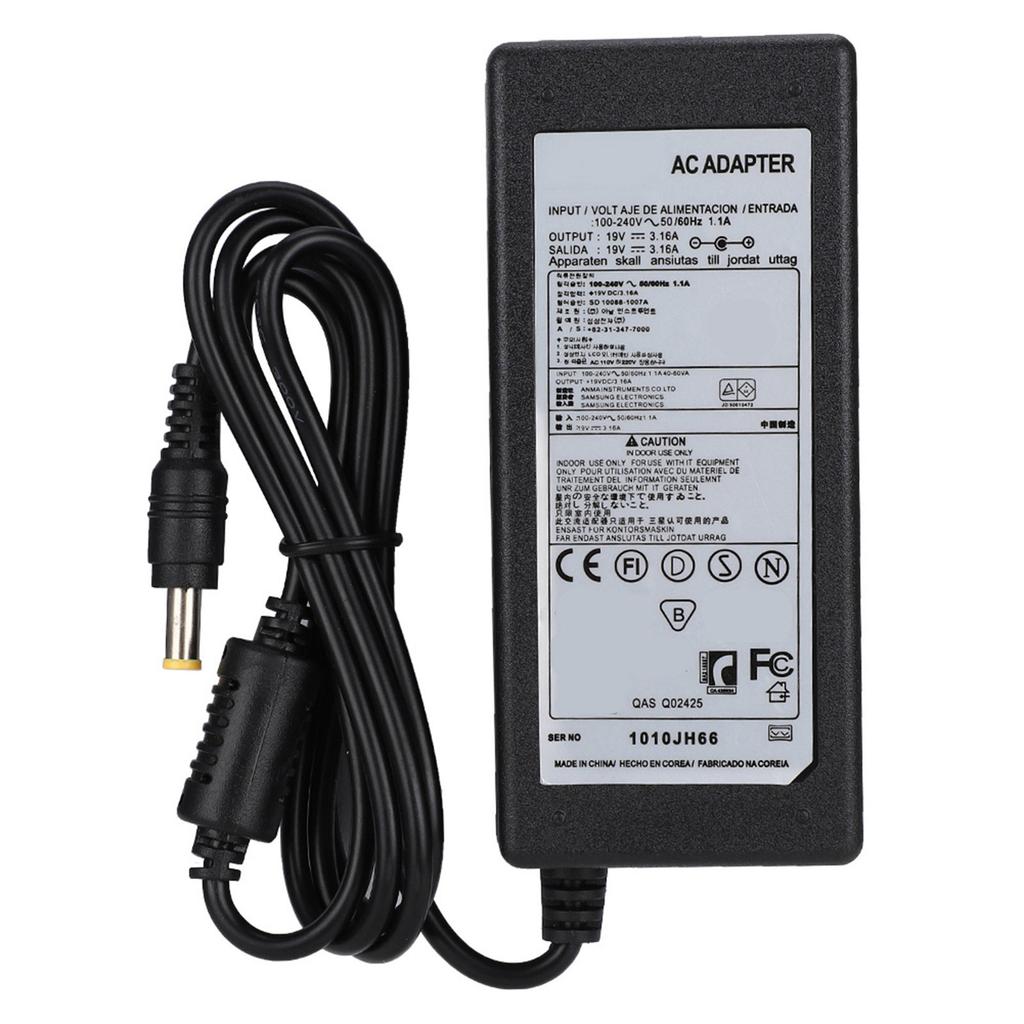 For Samsung NP300E5A A05us NP300E5A A02UB Series Laptop Charger 60W 19V 3.16A 100‑240V