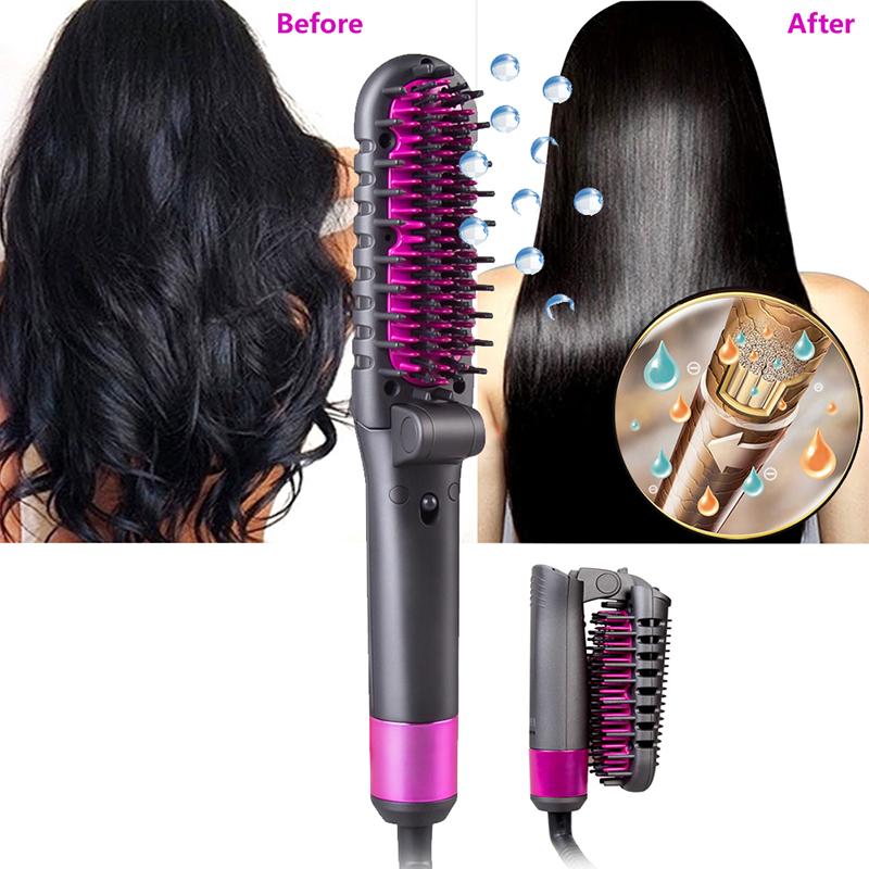 Foldable Iron Hair Straightener Tools Air Brush New Arrival Hair Straightener Comb Brush Portable Travel