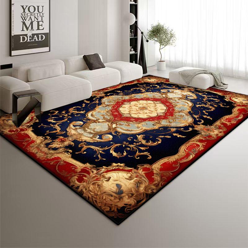 European Style Easy Clean Home Decoration Luxury Large Living Room Carpet Foldable Room Decor Rug Big Size Dressing Table Mat