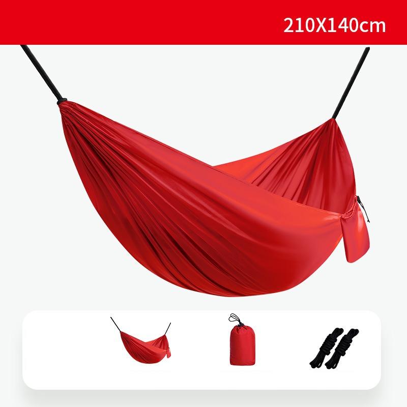 Camping Equipment Hammock Anti Rollover Swing Portable Storage Nylon Parachute Fabric Single and Double Size Outdoor Camping Hiking Garden Hammock