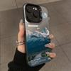 Snow Mountain Road Landscape Phone Case For IPhone 16 15 14 13 12 11 Pro XS Max 16E X XR 7 8 Plus Plating Matte Hard Cover Funda