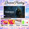 Halo Master Chief 5D DIY Diamond Painting Custom Name Text, Full Drill Rhinestone Mosaic Art Home Gift