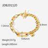 Stainless Steel Cuban Bracelet - High-end Accessory - Electroplated Titanium Steel Bracelet - Women's Accessory