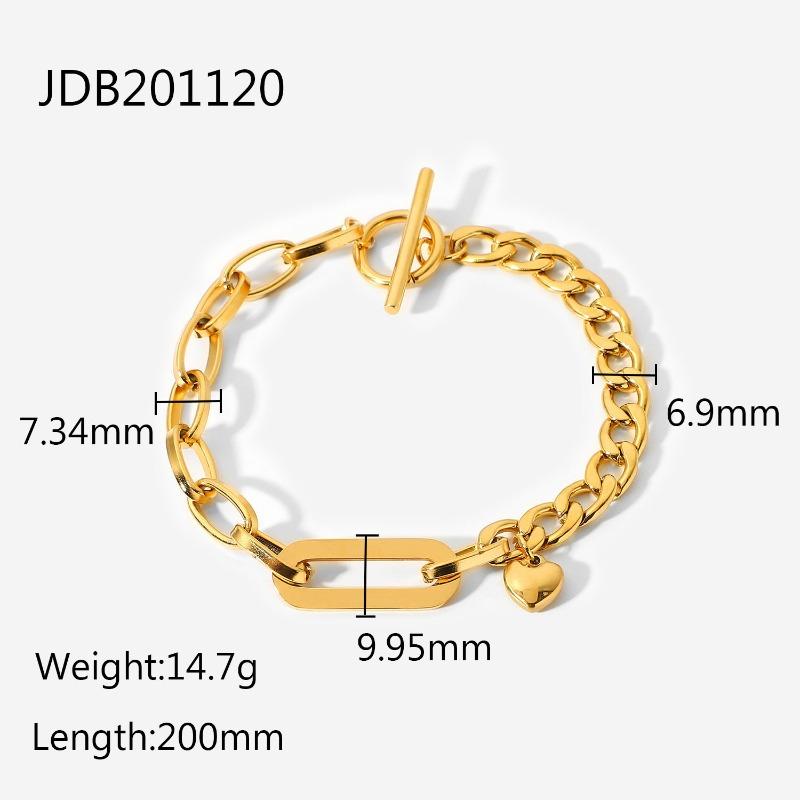 Stainless Steel Cuban Bracelet - High-end Accessory - Electroplated Titanium Steel Bracelet - Women's Accessory