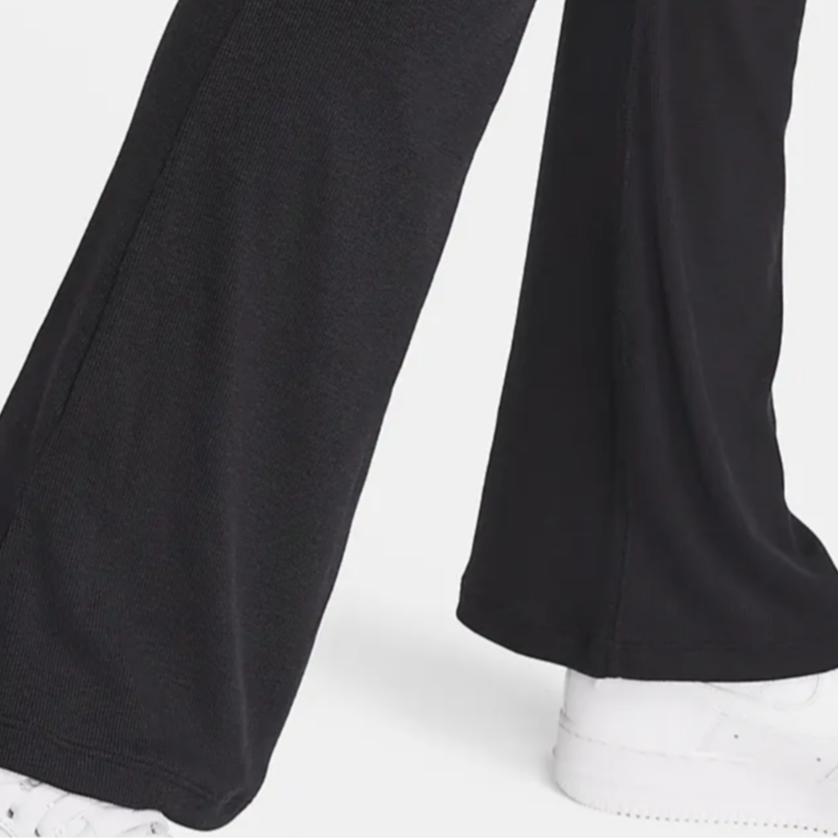 New Nike Sportswear Chill Knit Women's Tight Mini Rib Flared Leggings Black FQ2114-010