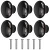 6 Pcs Ceramic Drawer Handles Black Cabinet Door Knobs Cupboard Pull