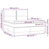 VidaXL Sommier à Lattes de Lit avec Matelas et LED, Lit Rembourré, Lit Double, Lit Adulte de Chambre à Coucher Intérieur, 3134806