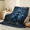 Custom Name,Lucario Printed Flannel Blanket, Soft Throw for Bedroom Sofa, Washable, Christmas Present, Great Gift.