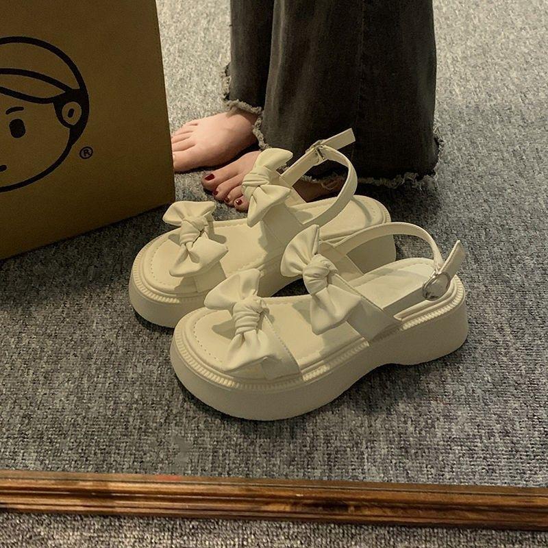 Sandals Women's Skirt Spring 2025 New Fashionable Versatile Small Thick-soled Non-slip Fairy Wind Roman Shoes