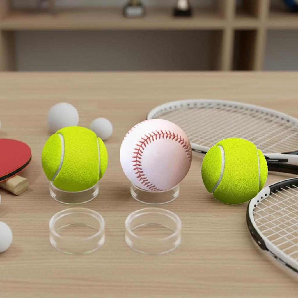 15 PCS Clear Baseball Stand, Ring Ball Acrylic Sphere Stand, Baseball Display Stands for Golf Ball, Tennis, Softball, Baseballs Stands (1.2inch,