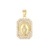 Virgin Mary Gold-Plated Zirconia Pendant Clavicle Necklace for Women