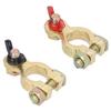 2pcs Universal Battery Terminal Clamps Pure Copper Positive Negative Top Post Connectors for Car