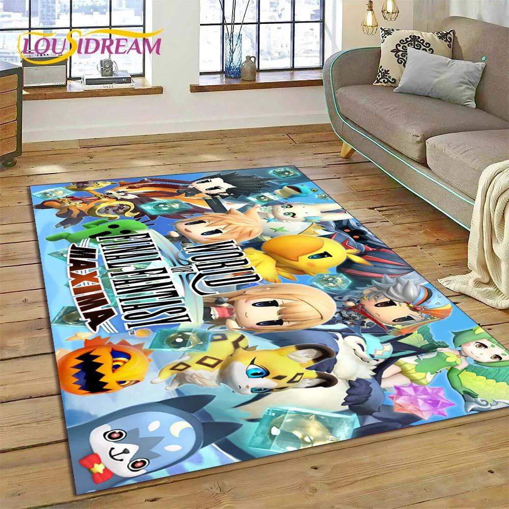 Final Fantasy Series Games Cartoon Rug Carpet for Living Room Bedroom Home Decor,Floor Mat Non-slip Decoration for Sofa Doormat