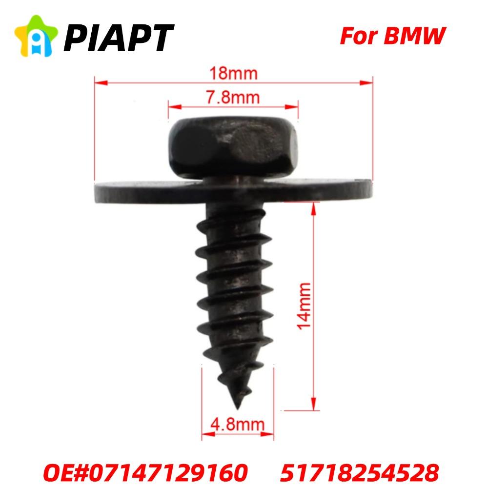 30PCS M4.8 Hex Head Sems Screws for BMW Wheel Arch Trim Underfloor Coating Rear Trim Cover Underhood Shield 07147129160