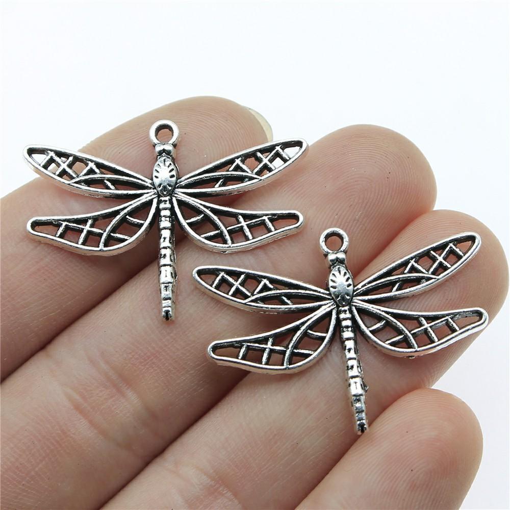 20pcs Dragonfly Charms Antique Silver Color Dragonfly Charms Pendants For Bracelets Dragonfly Charms Making Jewelry