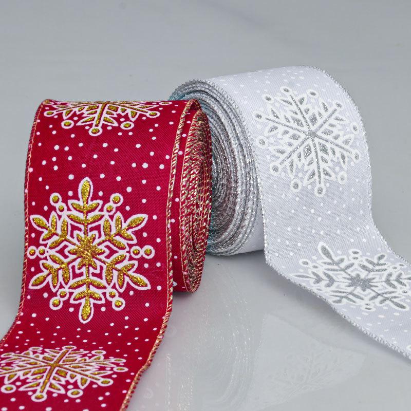 DIY Romantic și Confortabil Crăciun Imprimat Fulg de Nea Argintiu Imitație Panglică de Cânepă Decorațiuni Sac Cadou Ziua Crăciunului Fundal Agățat de Perete Panglică de Top