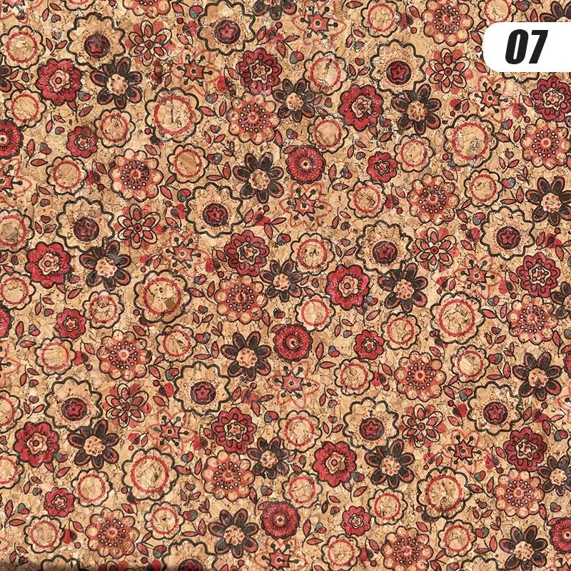100X135Cm Cortiça Estampada Tecido de Couro de Cortiça Natural Costura DIY Cor Carvalho Tecido Casa Sofá Carro Bolsa Decoração Material Grão de Madeira Artesanato