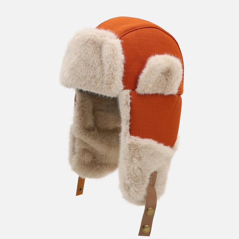 Thickened Velvet and Thickened Windproof and Warm Ear Protection Hat Outdoor Riding Cold Northeast Cotton Hat Men