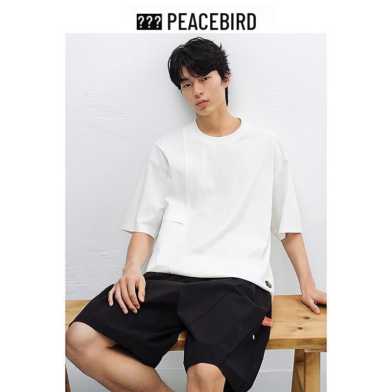 Peacebird Men s Heavyweight Split Line Short Sleeve T-Shirt M