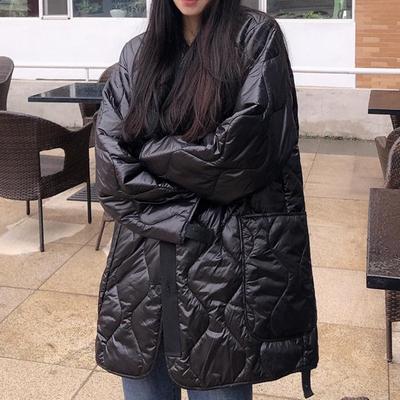 Plus Size Cotton-padded Bread Jacket Women's Autumn and Winter Loose-fitting Meat-covering Thin Large-pocket Jacket