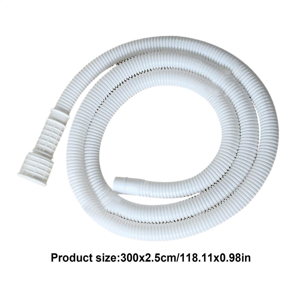 2/3/5m*2.5cm Air Conditioner Drain Hose Flexible Drain Hose With Clip Cuttable Rubber Adapter Dehumidifier Drain Hose