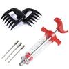 Stainless Steel Spice Syringe Set Meat Turkey Chicken Flavor Injector Kitchen Sauce Marinade Injection Home Kitchen Accessories