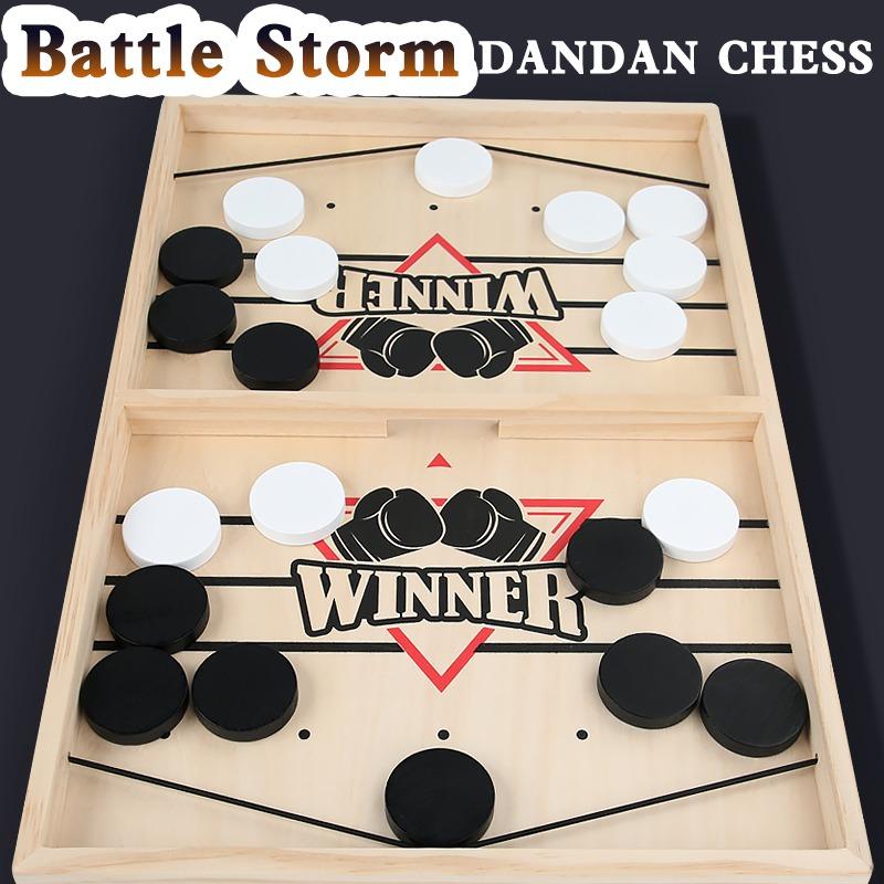 Wooden Pop Up Bouncing Chess Game Family Interactive Tabletop Hockey Parent Child Fun Board Game Kids Indoor Activity