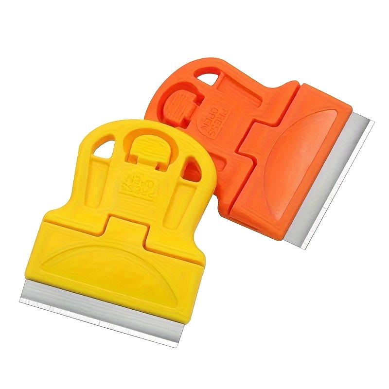 

2PCS Mini Razor Scraper, Sticker Glue Remover Tool for Glass CarWindow,RemovePaintDecalResidue, Multi Purpose Home Auto Cleaning Set Type 1