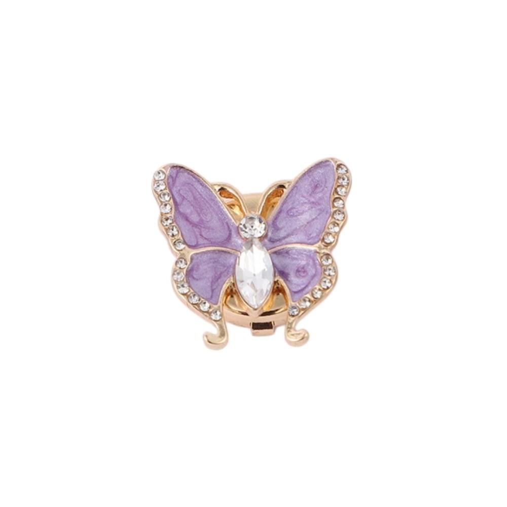 Rhinestone 3D Butterfly Cufflinks Brass Base Button Cover Creative Sleeve Button  Shirt Accessories