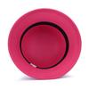 Women Cap Solid Color Bowler Cap Faux Wool Wide Brim Cloche Hat for Tea Party Church Wedding
