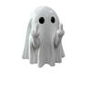 Abstrakcyjna Dziwaczna Figurka Ducha Środkowym Palcem - Prowokująca Dekoracja Halloweenowa na Biurko