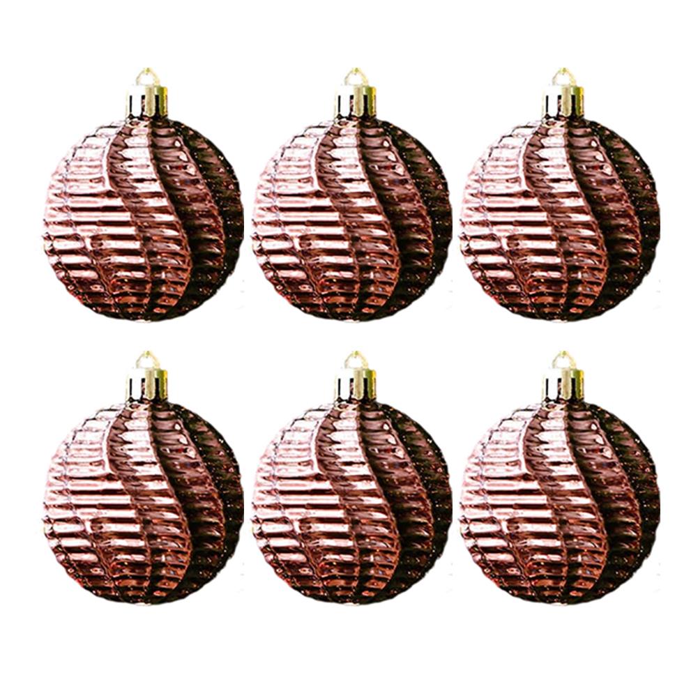 6cm Weihnachtskugel-Ornamente Set, Transparente galvanisierte Kunststoff-Hängekugeln für Feiertagsfeier und Heimdekoration