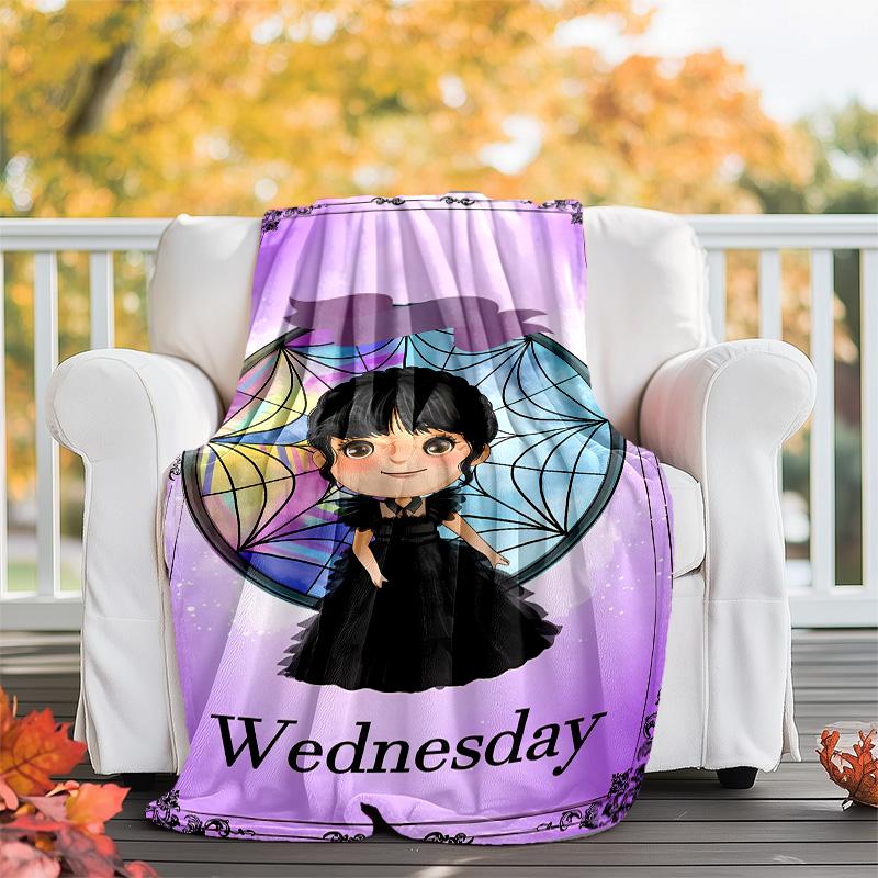 Wednesday Addams3 printed throw blanket—lightweight,soft,warm;versatile blanket for all seasons—perfect as &air-conditioning throw,nap blanket