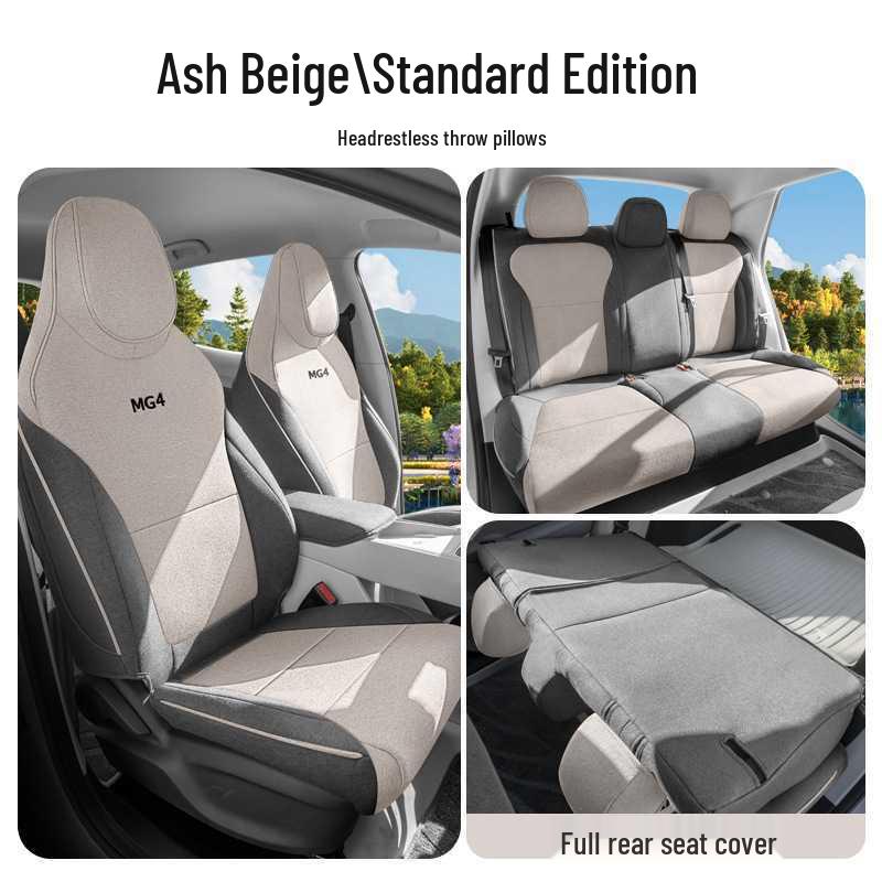 MG4 Seat Covers: 26 Models, All-Season Linen, Full Coverage, Custom Fit Dedicated for 26 models of MG4, 5-seater