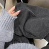 Dark Grey Unisex Lazy Style Drapey Winter Pants