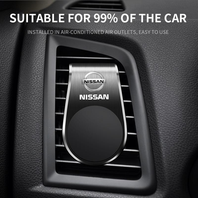 1ks Magnetický držák na telefon do auta ve tvaru L, speciální pro auto, s emblémem pro Nissan Nismo Tiida Teana ALTIMA SYLPHY MURANO KICKS QASHQAI GTR