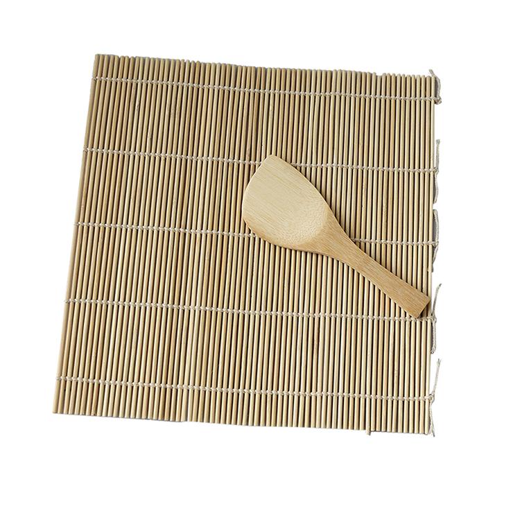 Sushi Rolling Maker Bamboo Material Roller Diy Mat And A Rice Paddle