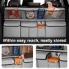 SEAMETAL Auto Kofferraum Aufbewahrungstasche Faltbarer Organizer Autositz Rücken Hängende Aufbewahrungstasche Ordnungsbox Fahrzeugzubehör