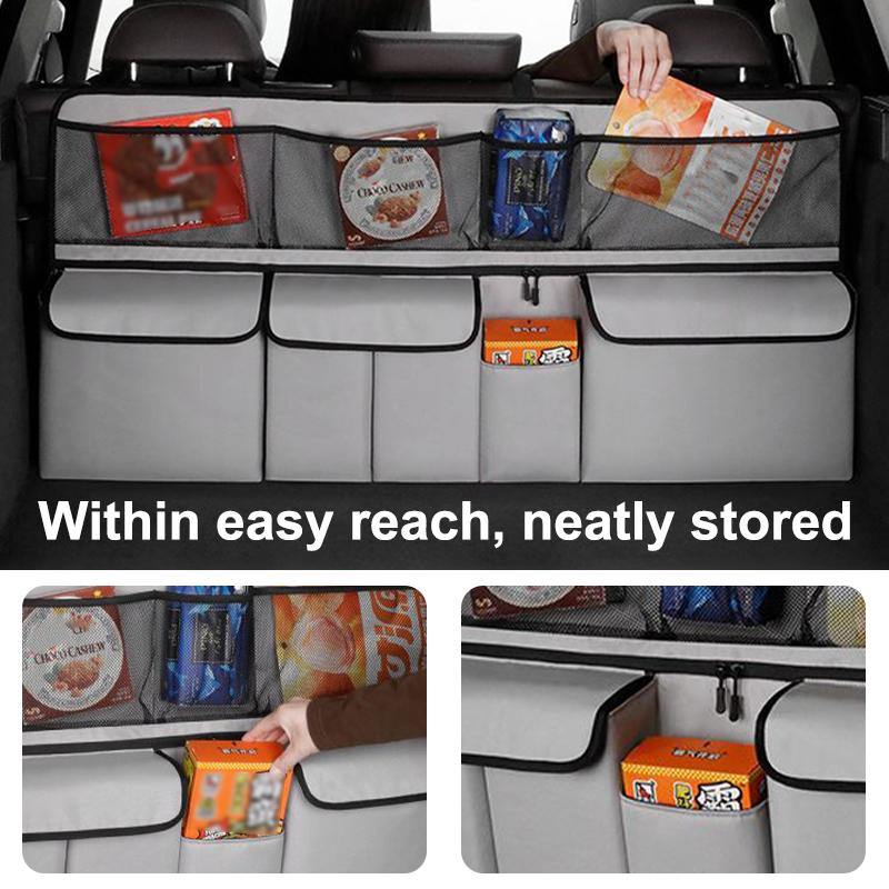 SEAMETAL Car Trunk Storage Bag Foldable Organizer Car Seat Back Hanging Storage Bag Tidy Box Vehicle Accessories