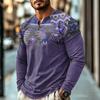 Men's Casual Vintage Boho Long Sleeve Shirt for Everyday Wear