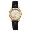 Ladies Fashion New Simple Roller Ball Small Quartz Watch Business Black Leather Women's Dress Clock Wristwatch
