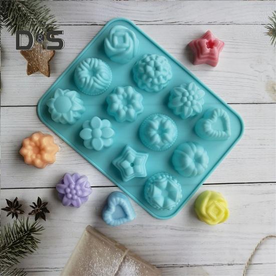 Moule à Gâteau En Silicone En Forme De Cœur, Plateau De Cuisson Antiadhésif Pour Cupcakes, Chocolat Et Gelée, Outil De Dessert Sûr Pour Four Et Congélateur