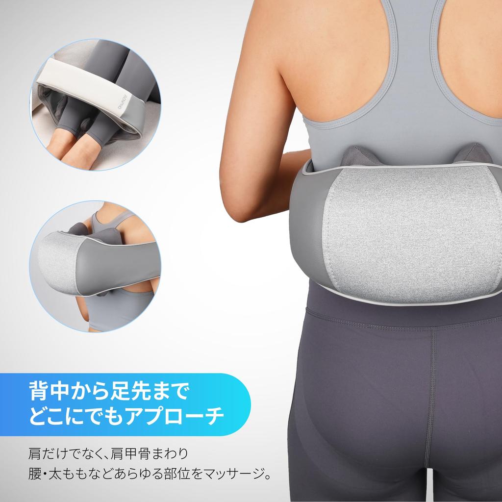Neck Massager Device RENPHO 3D Shoulder Massager Relieve Stiff Shoulders Massage Machine Scissor Massage 2 Mode Switching 2 Level Intensity Relax