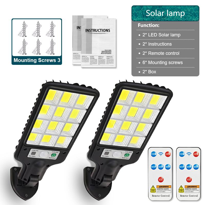 Super Bright 3 Modes Solar Lighting for Garden Garage Security Lighting 600000LM Remote Control Solar Sensor Street Lamp Outdoor