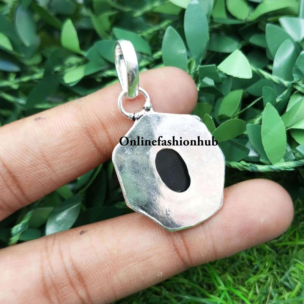 Amethyst Gemstone 925 Sterling Silver Plated Love Pendant FPD-P102