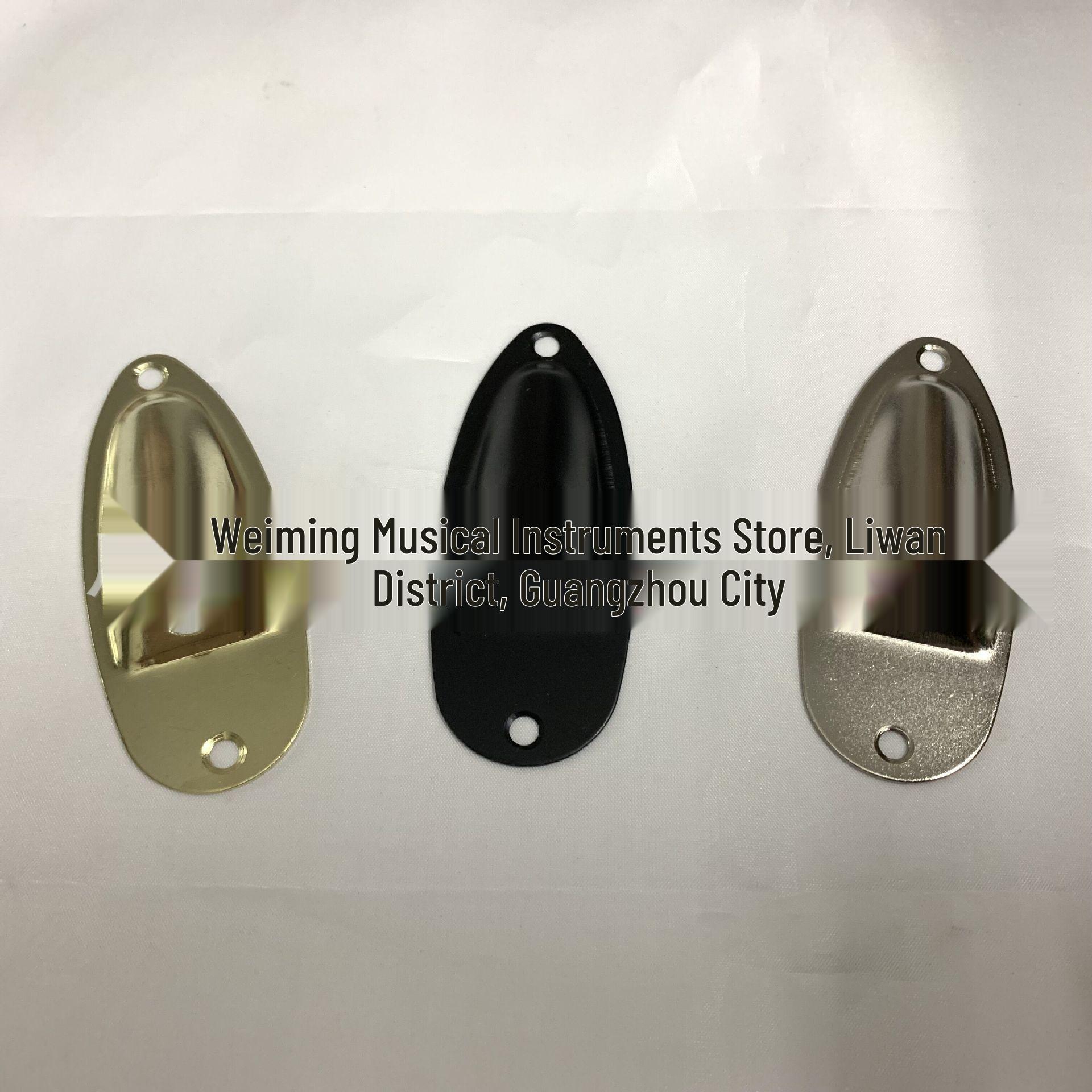 St Sq Stratocaster Electric Guitar/Bass Output Jack Cover Plate Guard Plate + Screws (No jack)