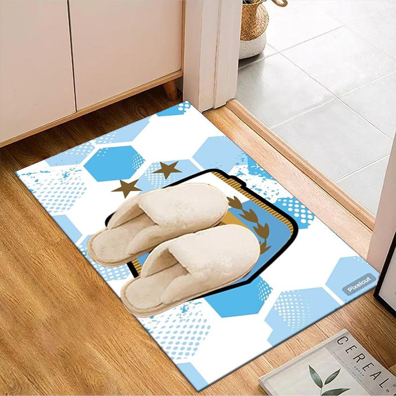 Argentina Football club Printed Office Carpet Chair Cushion Entryway Rug, Rugs for Living Room, Bedroom Christmas gifts